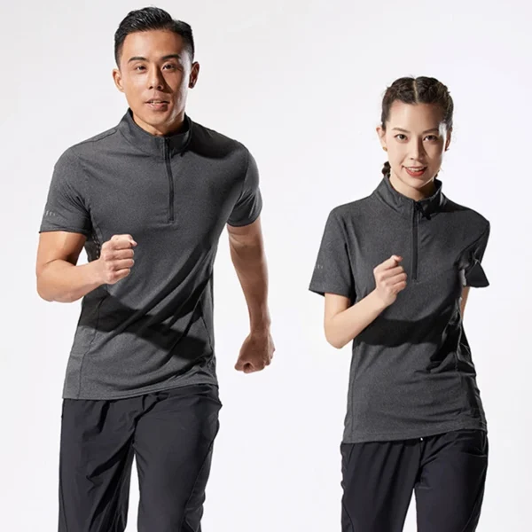 Men's Quick-Dry Reflective Running T-Shirt – Half-Zip Gym Top – AliExpress 201768104 - Image 5