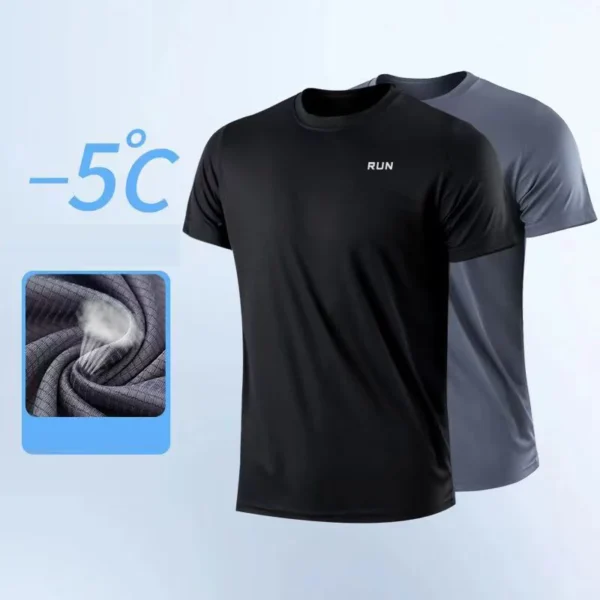 Men's Quick-Dry Moisture-Wicking Gym T-Shirt – Lightweight & Breathable – AliExpress 201768104 - Image 2