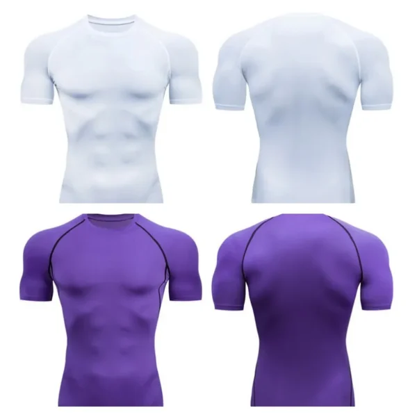 Men's Compression Running T-Shirt – Quick-Dry Gym Sportswear – AliExpress 201768104 - Image 2